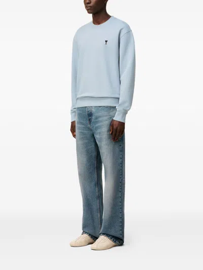 Ami Alexandre Mattiussi Ami Paris Ami Paris De Coeur Cotton Sweatshirt In Blue