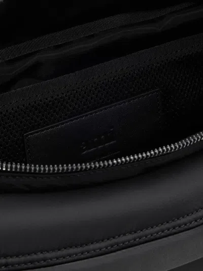 Ami Alexandre Mattiussi Shoulder Bag With Adjustable Strap And Front Pocket In Black