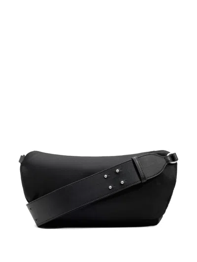 Ami Alexandre Mattiussi Shoulder Bag With Adjustable Strap And Front Pocket In Black