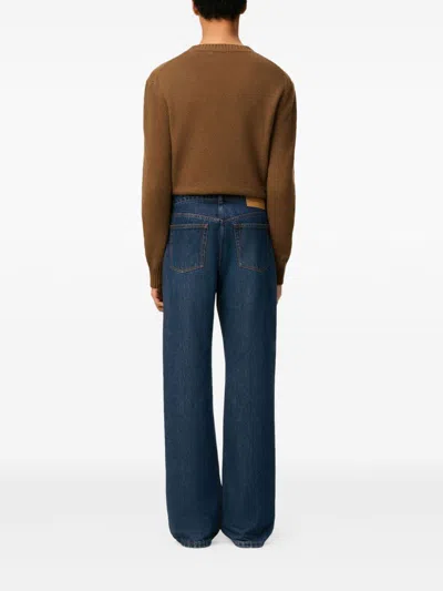 Ami Alexandre Mattiussi Ami Paris Men Wide Leg Denim Jeans In Multi