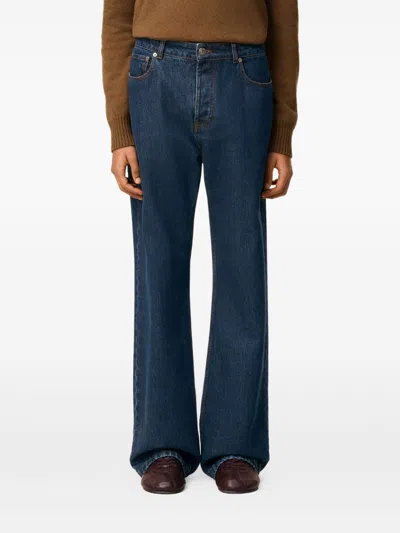 Ami Alexandre Mattiussi Ami Paris Men Wide Leg Denim Jeans In Multi