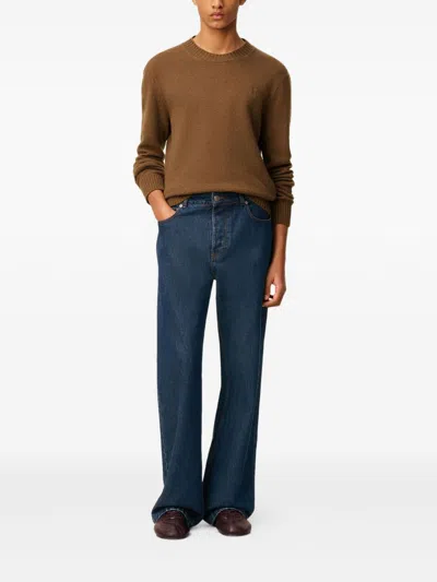 Ami Alexandre Mattiussi Ami Paris Men Wide Leg Denim Jeans In Multi