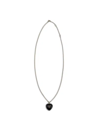 Valentino Coeur Royal Necklace In Metallic