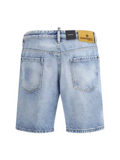 Dsquared2 Men Marine Denim Short In Black