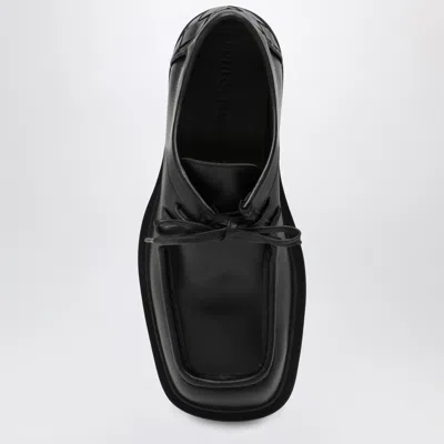 Bottega Veneta Black Leather Ben Lace-up Shoes In Black