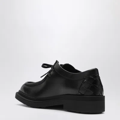 Bottega Veneta Black Leather Ben Lace-up Shoes In Black