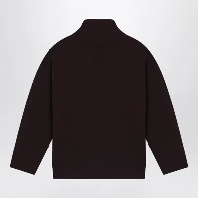 Bottega Veneta Men Brown Compact Wool Sweater In Brown