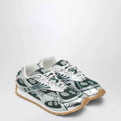 Bottega Veneta Biliard Silver Orbit Polyurethane Sneakers In Silver