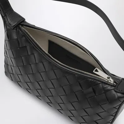 Bottega Veneta Men Small Black Woven Shoulder Bag In Black