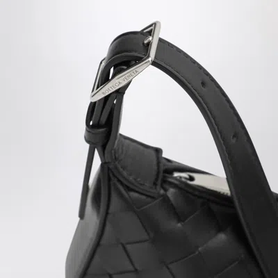 Bottega Veneta Men Small Black Woven Shoulder Bag In Black