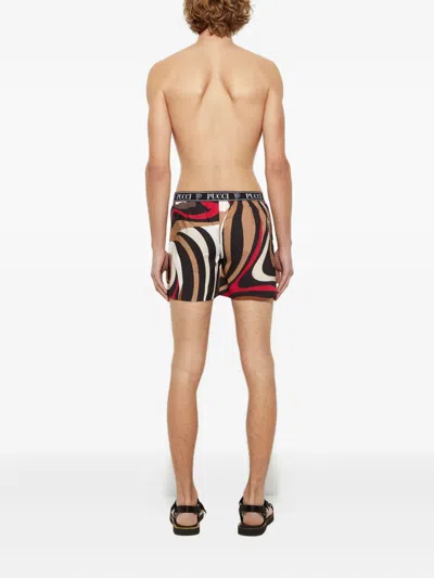 Pucci Marmo-print Boxers In Multi