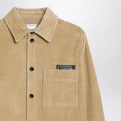 Bottega Veneta Women Beige Corduroy Shirt In Brown