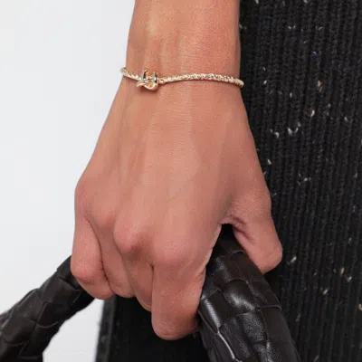 Bottega Veneta Women Gold Knot Bracelet In Gold