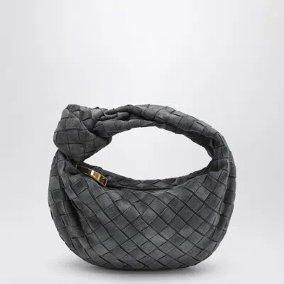 Bottega Veneta Women Mini Jodie Bag In Graphite Suede In Gray