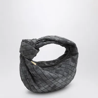 Bottega Veneta Women Mini Jodie Bag In Graphite Suede In Gray