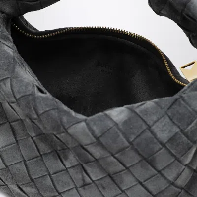 Bottega Veneta Women Mini Jodie Bag In Graphite Suede In Gray