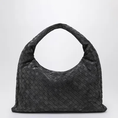 Bottega Veneta Women Small Hop Shoulder Bag In Graphite Suede In Gray