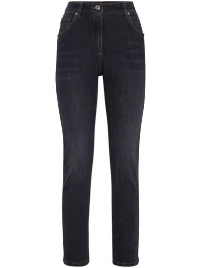 Brunello Cucinelli Women Jeans Denim In Animal Print