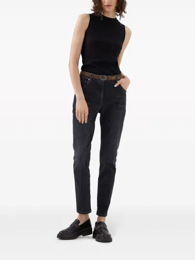 Brunello Cucinelli Women Jeans Denim In Animal Print