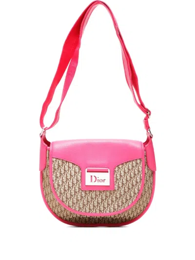 Pre-owned Dior 2005 Trotter Shoulder Bag In Pink