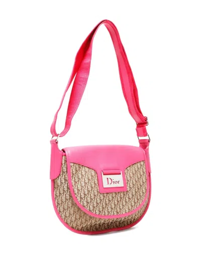 Pre-owned Dior 2005 Trotter Shoulder Bag In Pink
