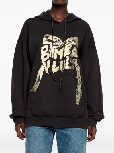 Bimba Y Lola Graphic-print Hoodie In Brown