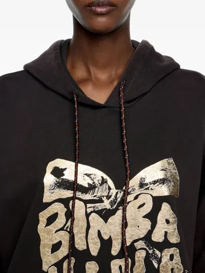 Bimba Y Lola Graphic-print Hoodie In Brown