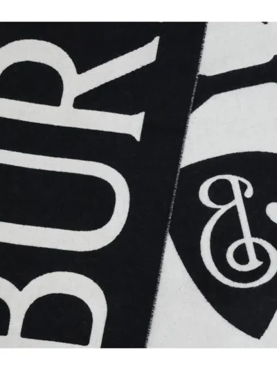 Burberry Women Wool Logo Scarf In Black