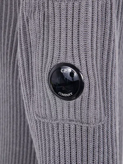 C.p. Company Knitwear Crew Neck In Re-wool Clothing In Gray