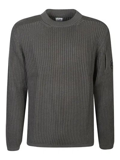 C.p. Company Knitwear Crew Neck In Re-wool Clothing In Gray
