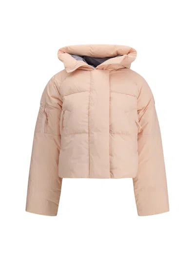 Canada Goose Insulated Hooded Quilted Long Sleeve Jacket In Animal Print