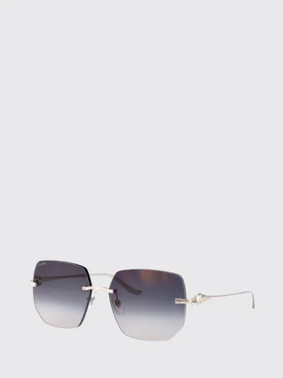 Cartier Sunglasses Woman Silver In Black