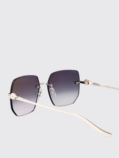 Cartier Sunglasses Woman Silver In Black
