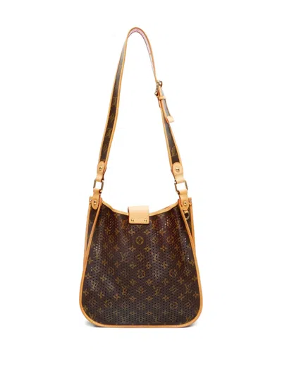 Pre-owned Louis Vuitton 2016 Musette Monogram-perfo Shoulder Bag In Brown
