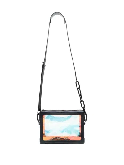 Pre-owned Louis Vuitton 2021-2025 Soft Trunk Monogram Prism Shoulder Bag In Black