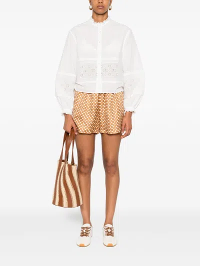 Celine Women Cotton And Linen Shirt In Multi