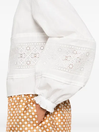 Celine Women Cotton And Linen Shirt In Multi