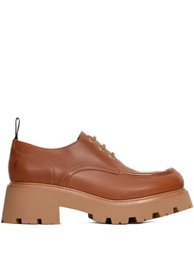 Celine Women Leather Brogues In Multi