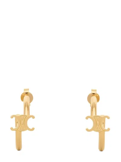Celine Triomphe Asymmetric Ring Earring In Gold
