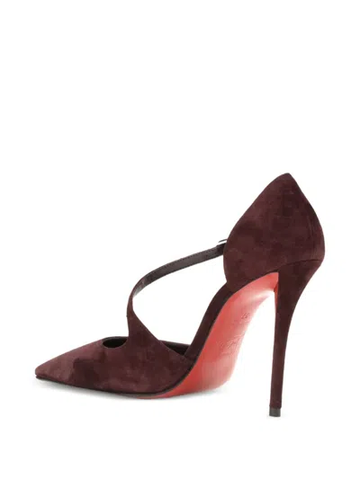 Christian Louboutin Women Miss Ziggyta Leather Pumps In Burgundy