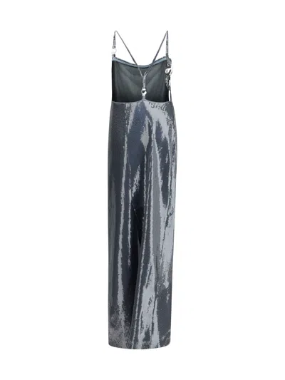 Coperni Women Ruched Sequin-embellished Gown In Gray