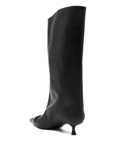 Diesel Women Venus Leather Boots In Black