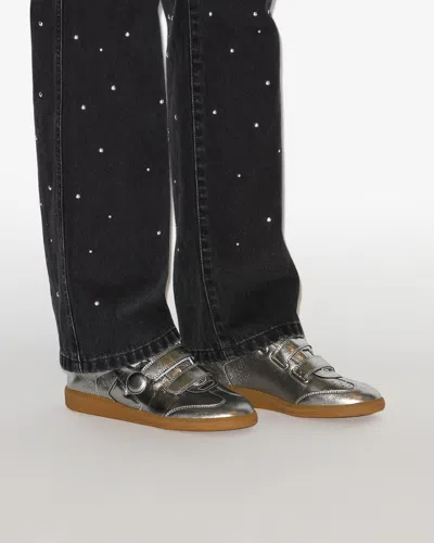 Isabel Marant Festive Beth Metallic Leather Low-top Sneakers In Multi