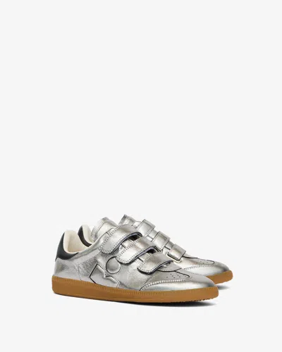 Isabel Marant Festive Beth Metallic Leather Low-top Sneakers In Multi