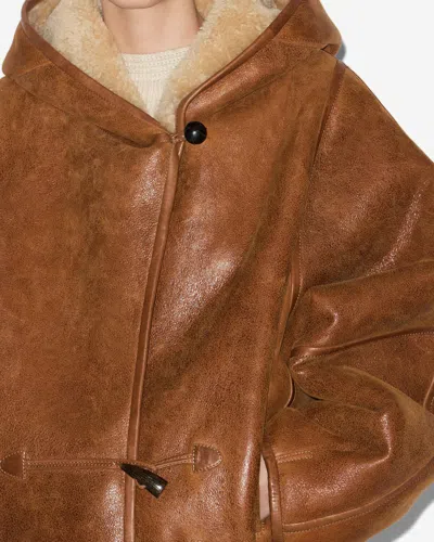 Isabel Marant Amiel Shearling Jacket In Brown
