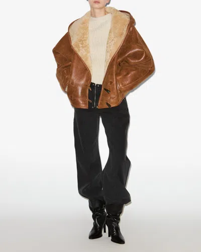 Isabel Marant Amiel Shearling Jacket In Brown
