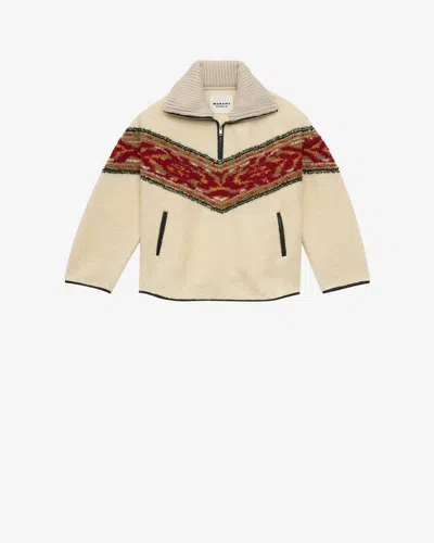 Isabel Marant Étoile Marner Oversize Half Zip Jumper In Neutral