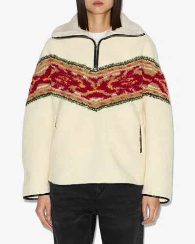 Isabel Marant Étoile Marner Oversize Half Zip Jumper In Neutral