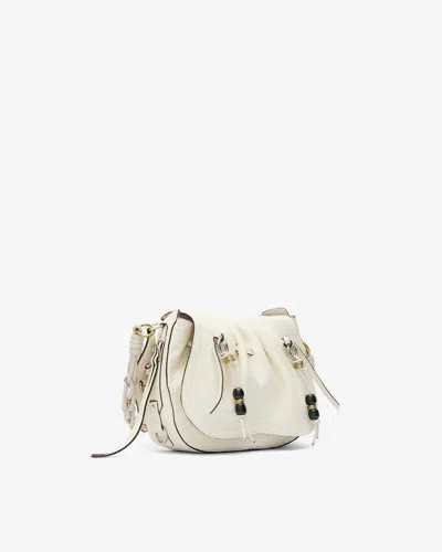 Isabel Marant Bolton Embellished Tasseled Textured-leather Shoulder Bag In White