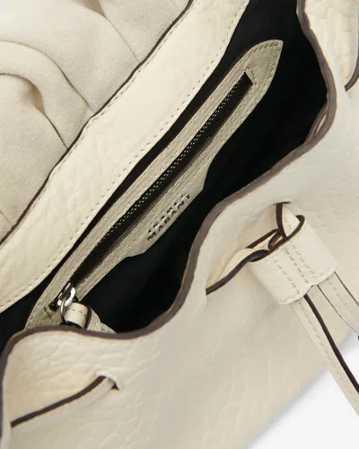 Isabel Marant Bolton Embellished Tasseled Textured-leather Shoulder Bag In White